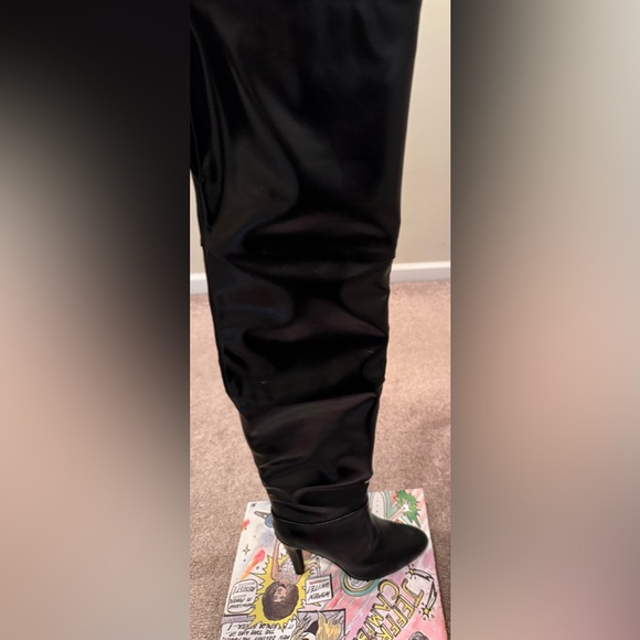 Jeffrey Campbell Black Over the Knee Boots - Picture 2 of 3